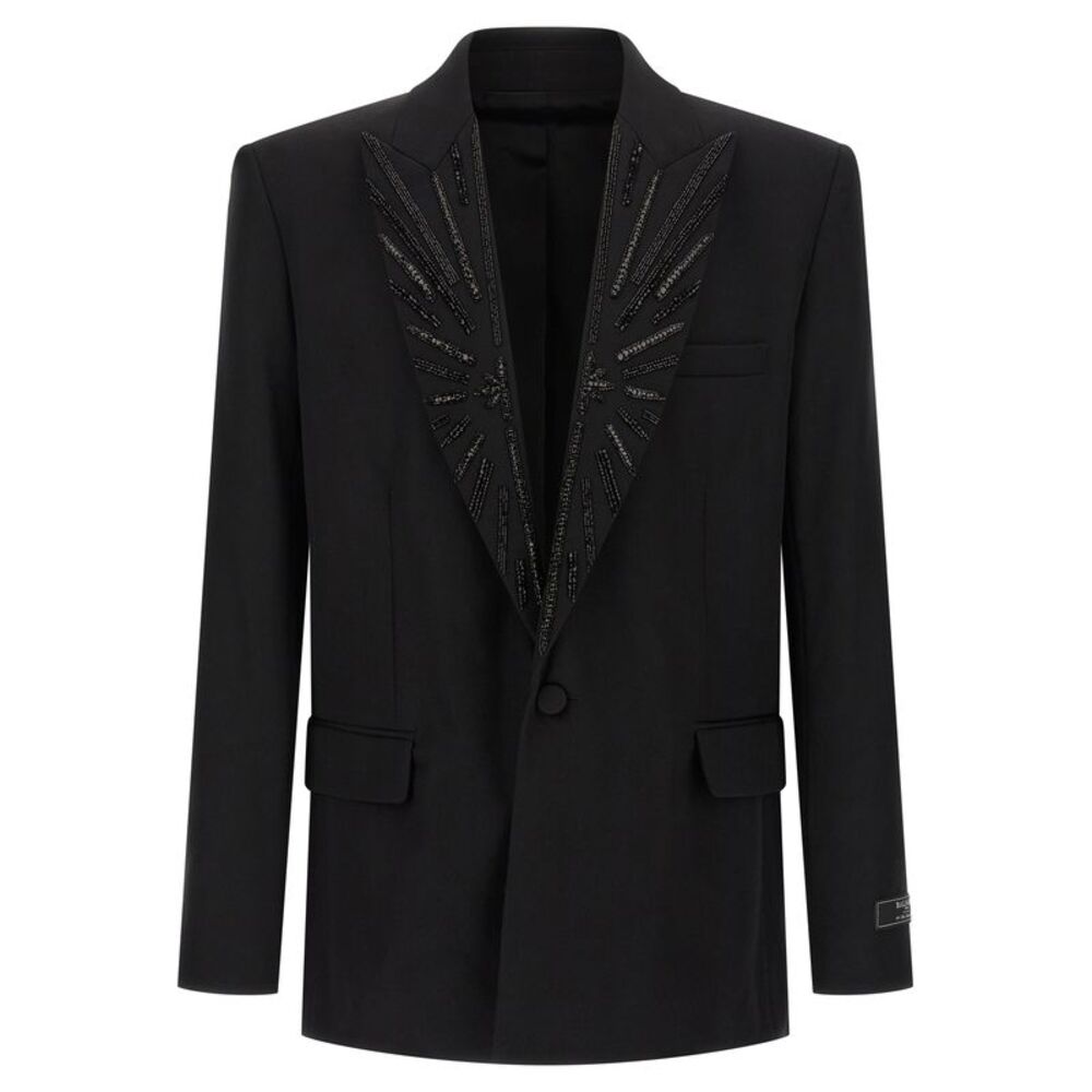 Balmain Black Virgin Wool Men's Blazer